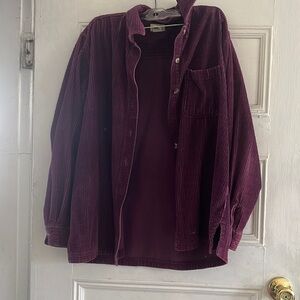 Purple LLbean corduroy jacket